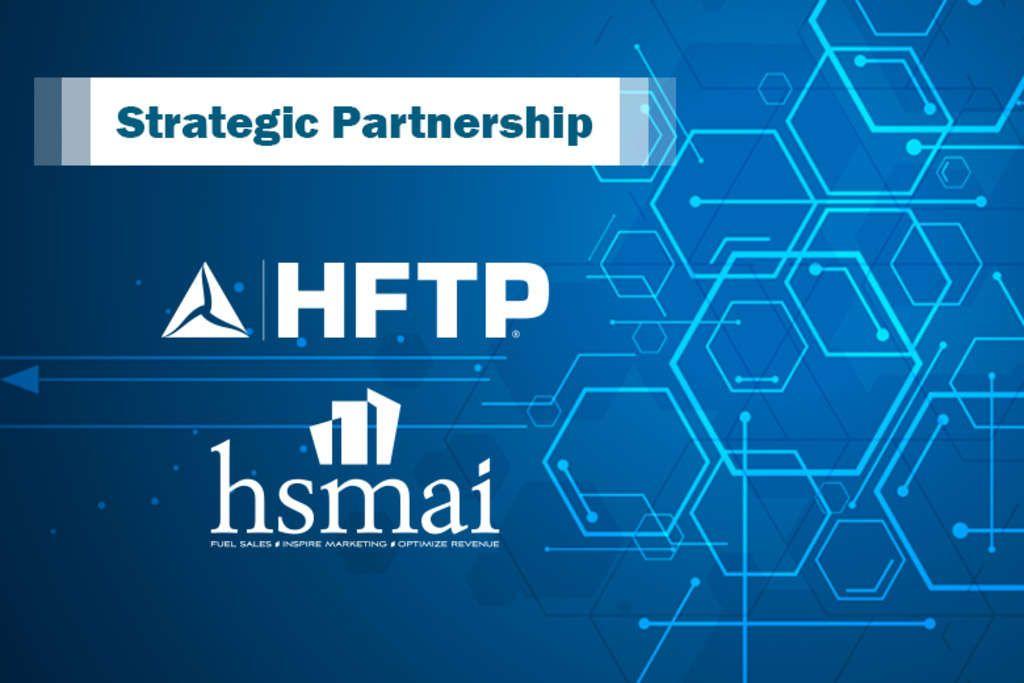 hptp logo and hsmai logo on blue background